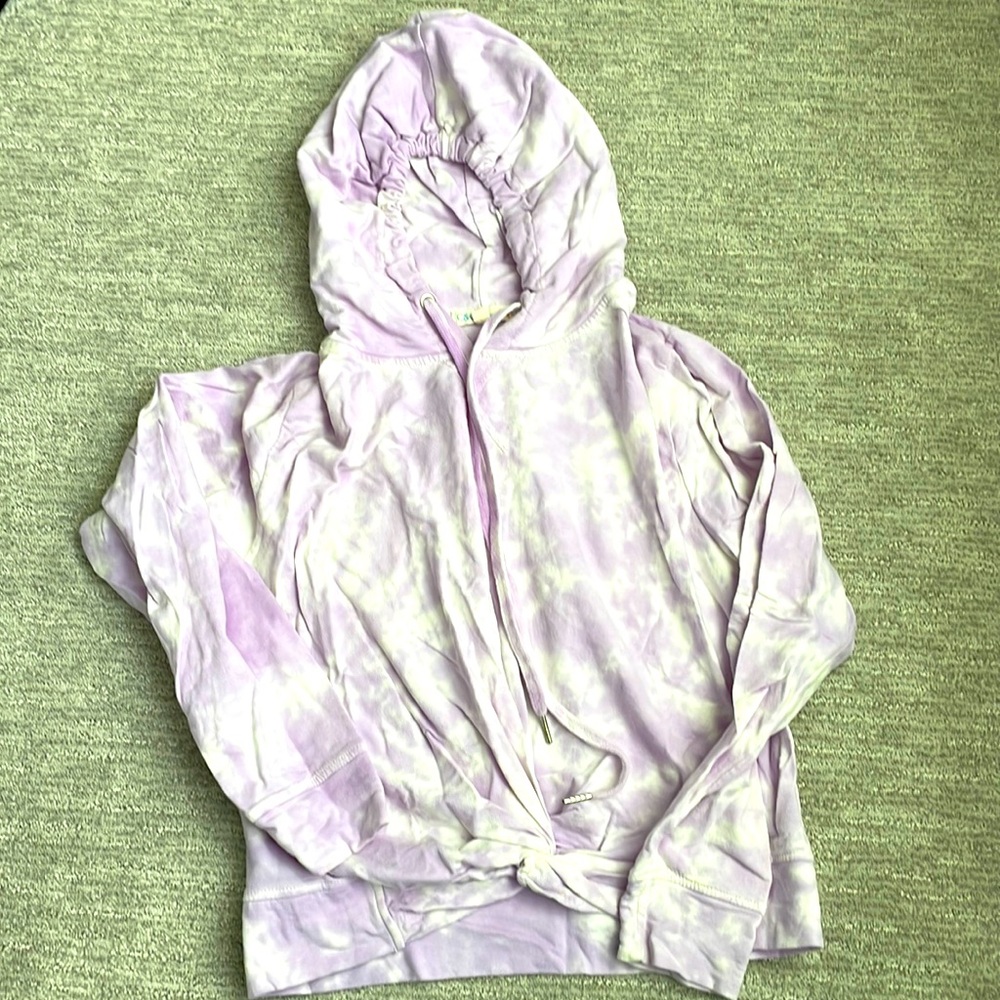 C&C California purple tie dye cropped hoodie. Size M.